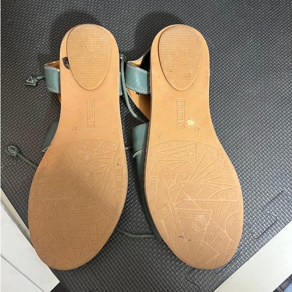 PIKOLINOS Flat Sandals Leather Marazul Emerald Shoes Womens‎ 42 US 11 - Picture 5 of 6